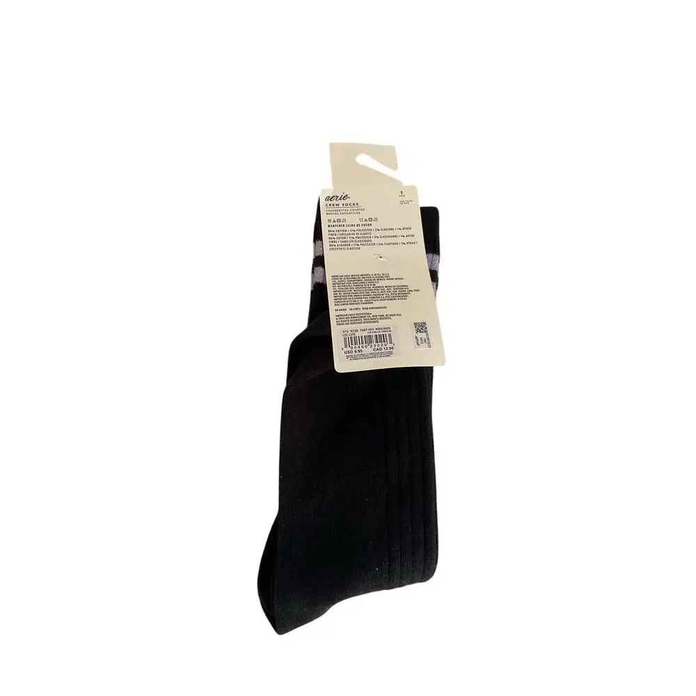 Aerie Stripe Crew Socks Women's One Size Soft Cozy Casual Colorful New